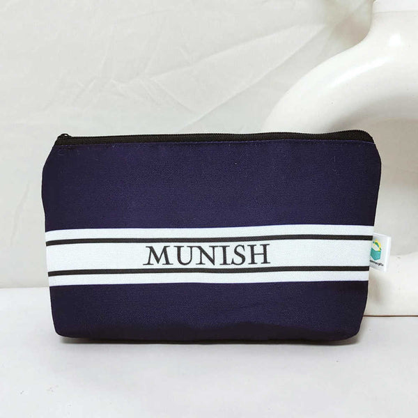 Personalised Blue Printed Kids Pouch